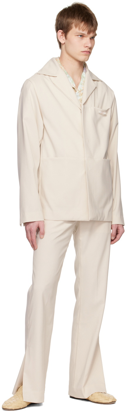 young n sang Beige Shell Blazer
