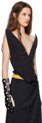 Pushbutton Black Rabbit Ears Bustier Top