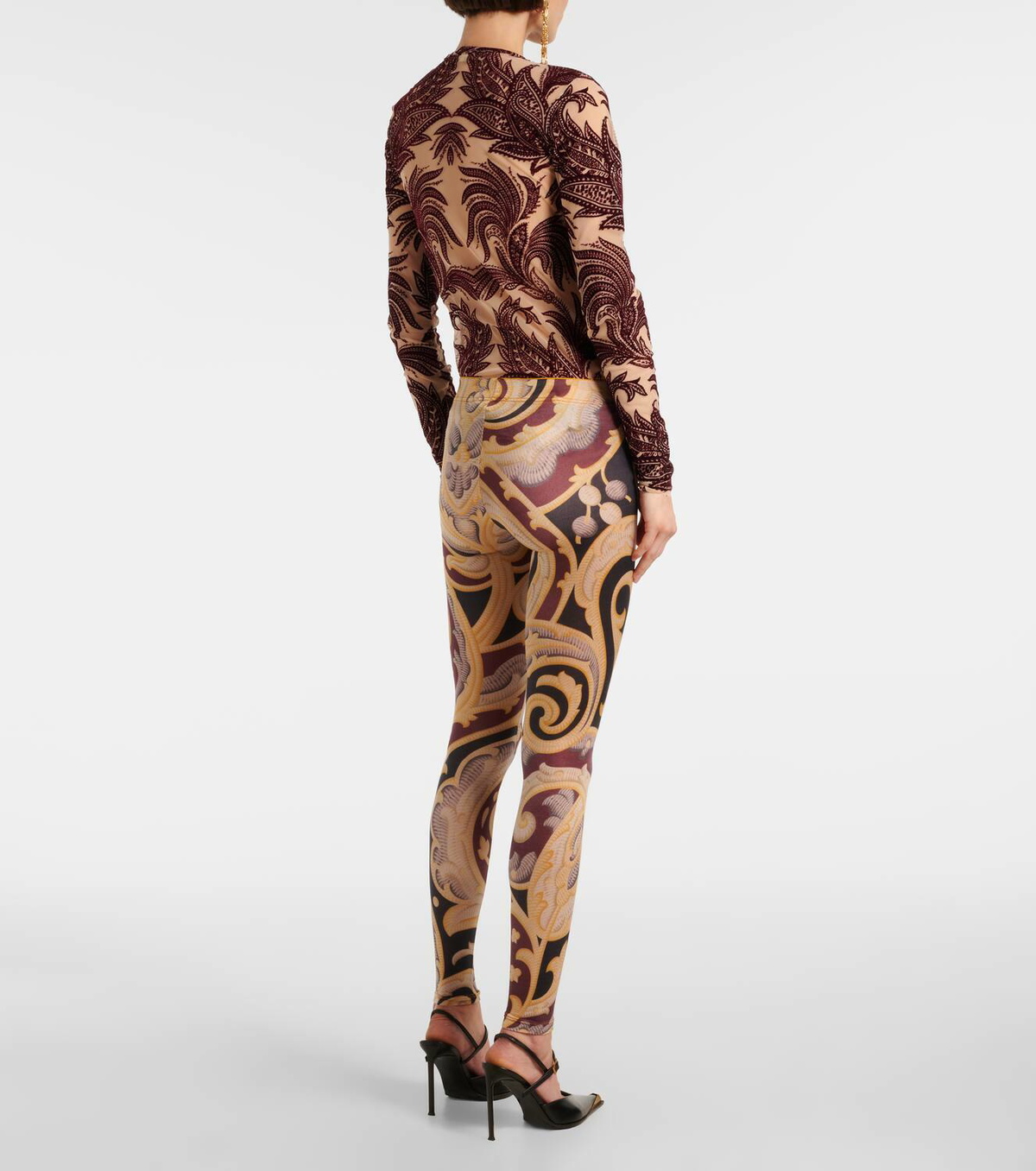 Wolford x Etro Baroque paisley leggings