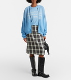 Acne Studios Oversized cotton-blend zip-up sweatshirt
