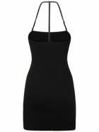 COURREGES - Strap Rib Knit Mini Dress