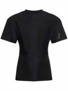 MUGLER - Paneled Cotton & Nylon Slim T-shirt
