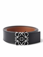 LOEWE - Anagram 3.5cm Reversible Leather Belt - Black