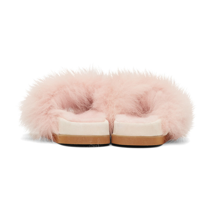 Mr and Mrs Italy Pink Fur Sandals