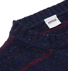 Aspesi - Striped Donegal Wool Sweater - Blue