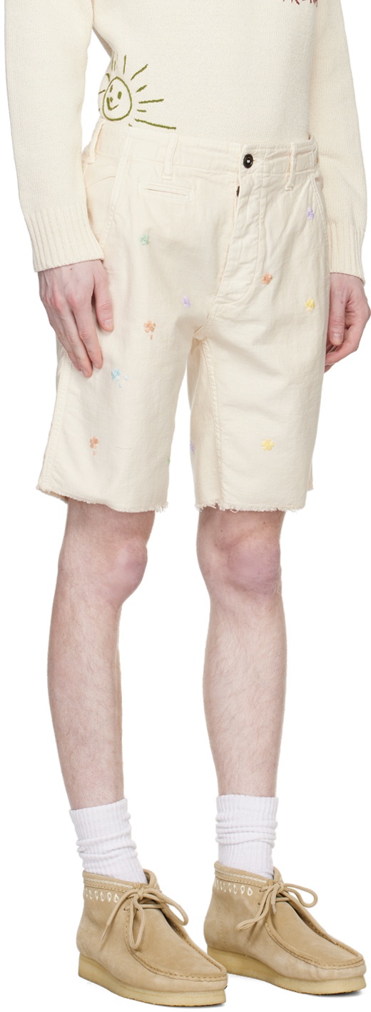 PRESIDENT's Off-White Floral Shorts