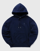 Ami Paris Tonal Adc Hoodie Blue - Mens - Hoodies