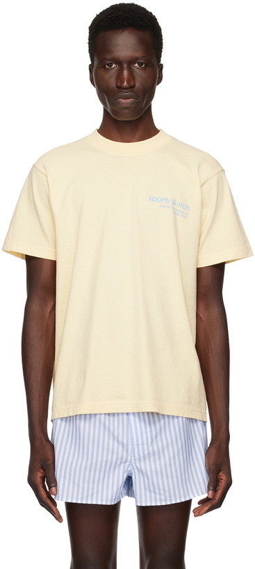 Photo: Sporty & Rich Yellow USA Health Club T-Shirt