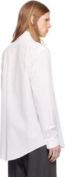 Random Identities White Seersucker Large Collar Shirt
