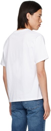 A.P.C. White Boxy Printed Micro Logo T-Shirt