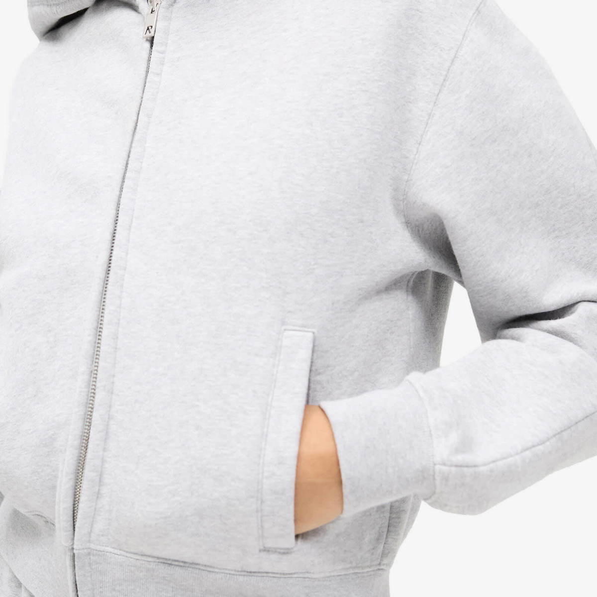 Represent Women's Slim Fit Zip Sweatshirt in Grey Marl