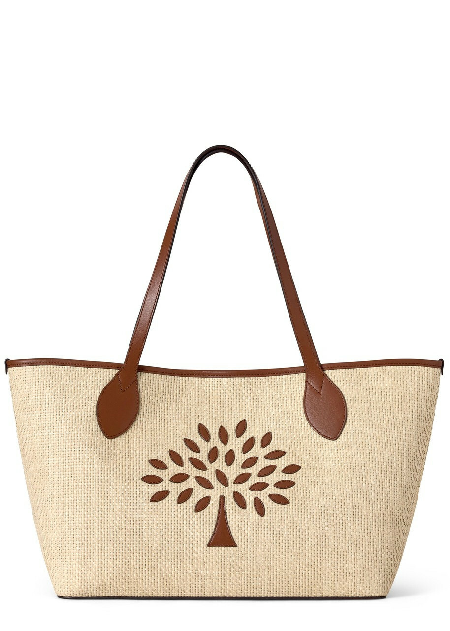 Mulberry Logo Raffia Small Tote bag - Cream - One Size