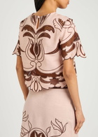 Lug Von Siga Dakota Embroidered Linen top Pink