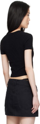 alexanderwang.t Black Logo Jacquard Baby T-shirt