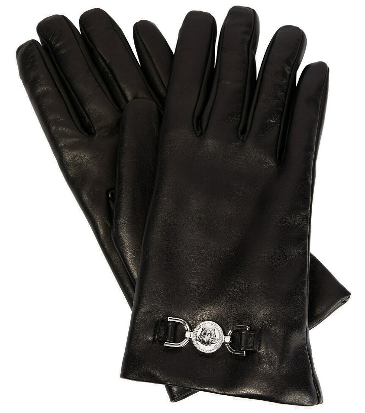 Photo: Versace Medusa leather gloves
