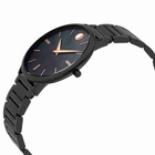 Movado Ultra Slim Black Mother of Pearl Dail Ladies Watch 0607211