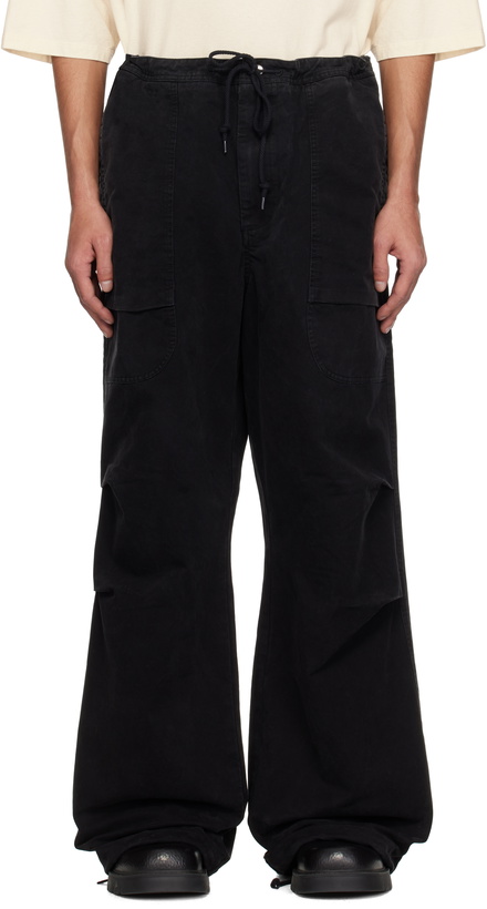 Photo: Entire Studios Black Barren Cargo Trousers