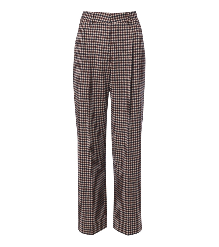 Photo: Blazé Milano Fox checked wool and cashmere straight pants