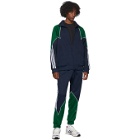 adidas Originals Navy and Green Trefoil Abstract Jacket
