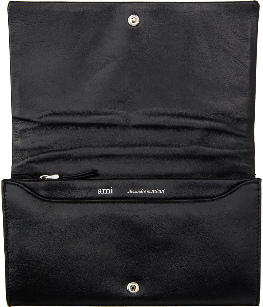 AMI Alexandre Mattiussi Black Voulez-Vous Continental Wallet