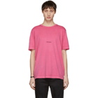 Saint Laurent Pink Rive Gauche Logo T-Shirt