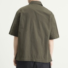 MHL by Margaret Howell Men's Offset Placket Polo in Mole