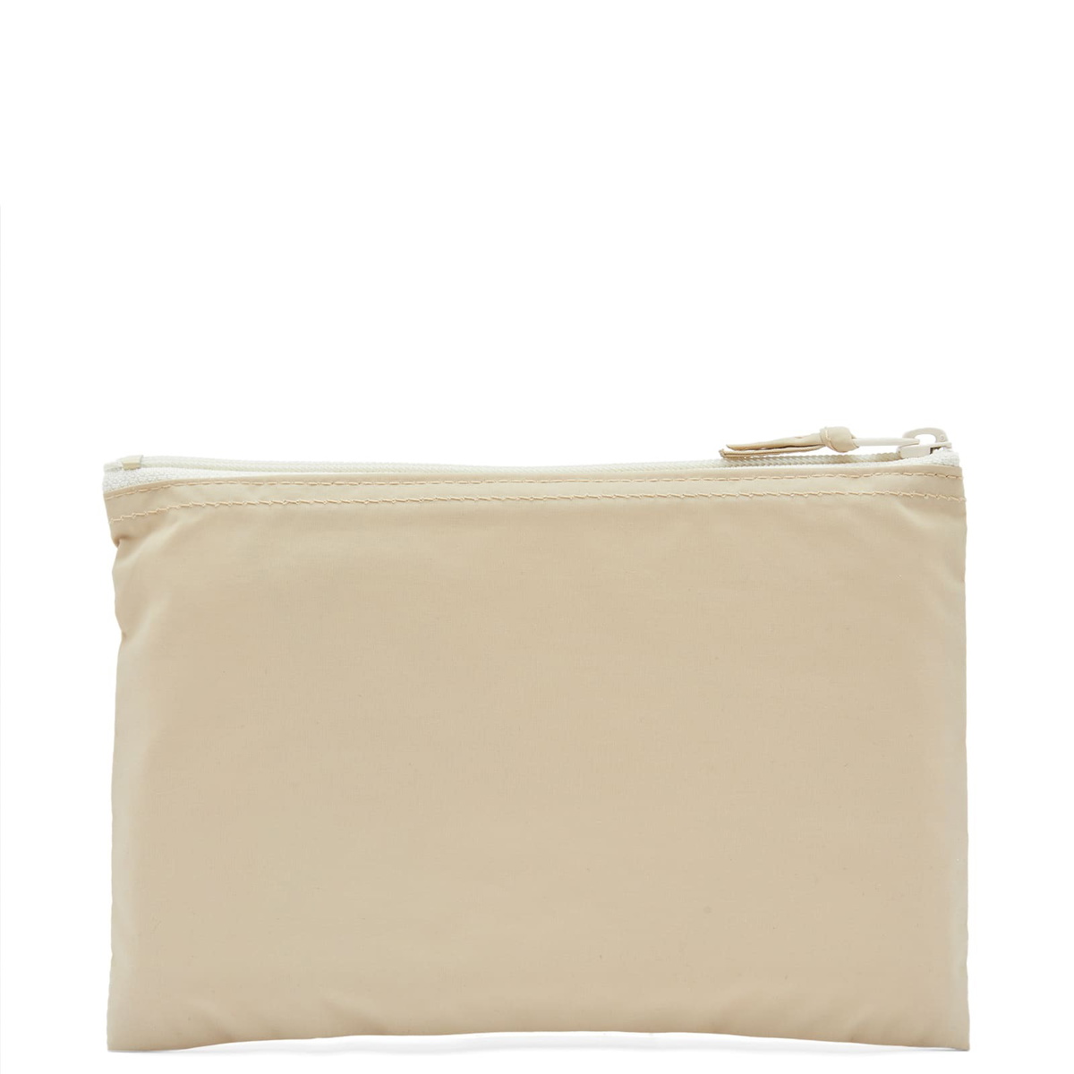 BEAMS JAPAN Logo A5 Flat Pouch in Beige 