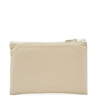 BEAMS JAPAN Logo A5 Flat Pouch in Beige 