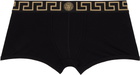 Versace Underwear Three-Pack Black Greca Border Boxer Briefs