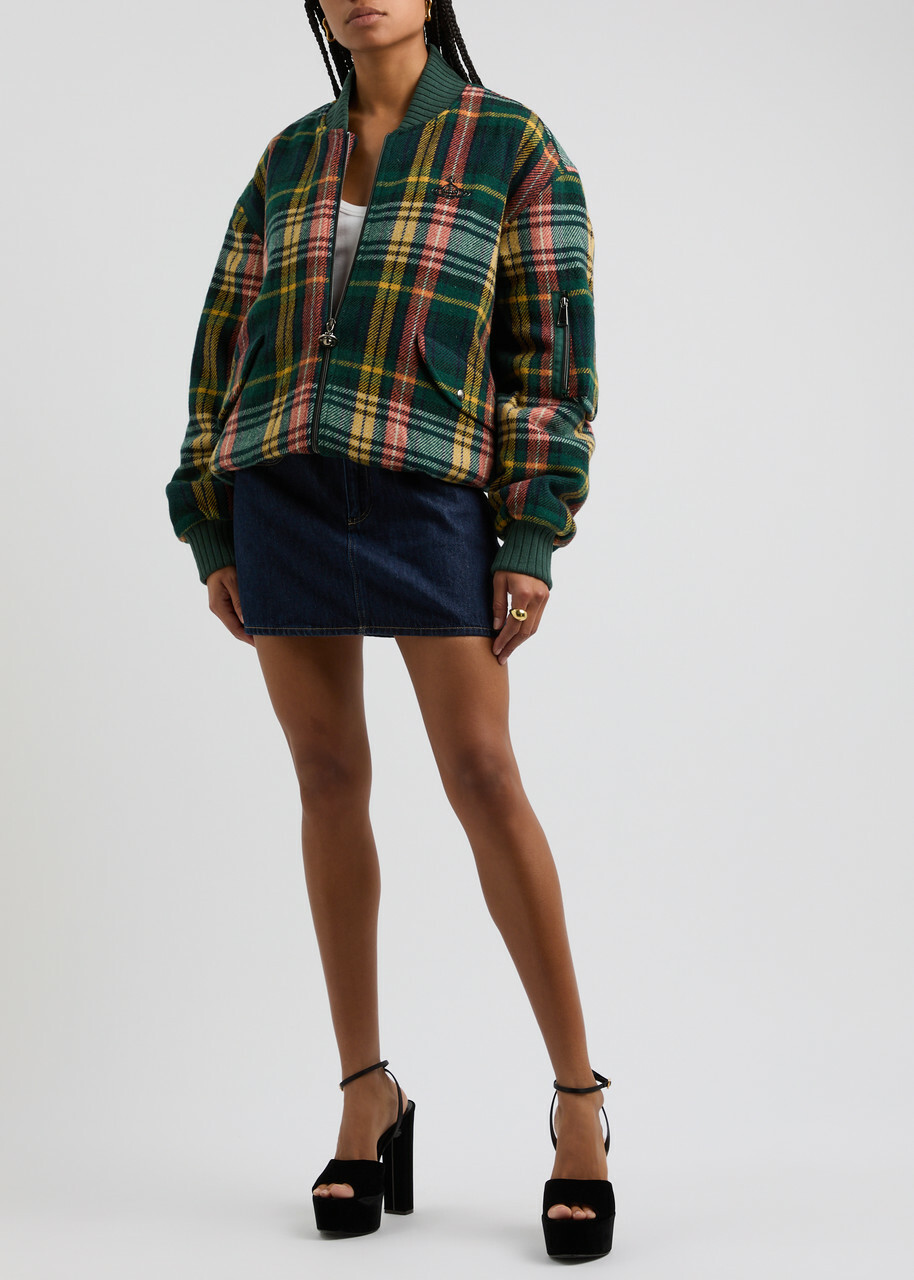 Vivienne Westwood Bernardo Tartan Wool-blend Bomber Jacket Multicoloured