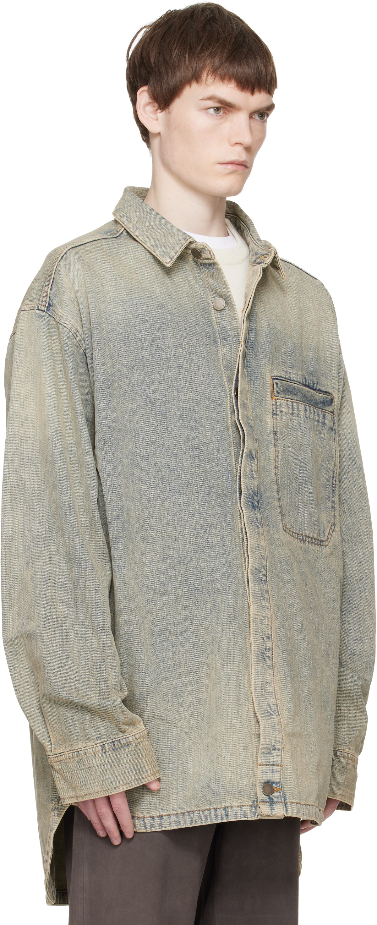 Entire Studios Blue Herculean Denim Shirt