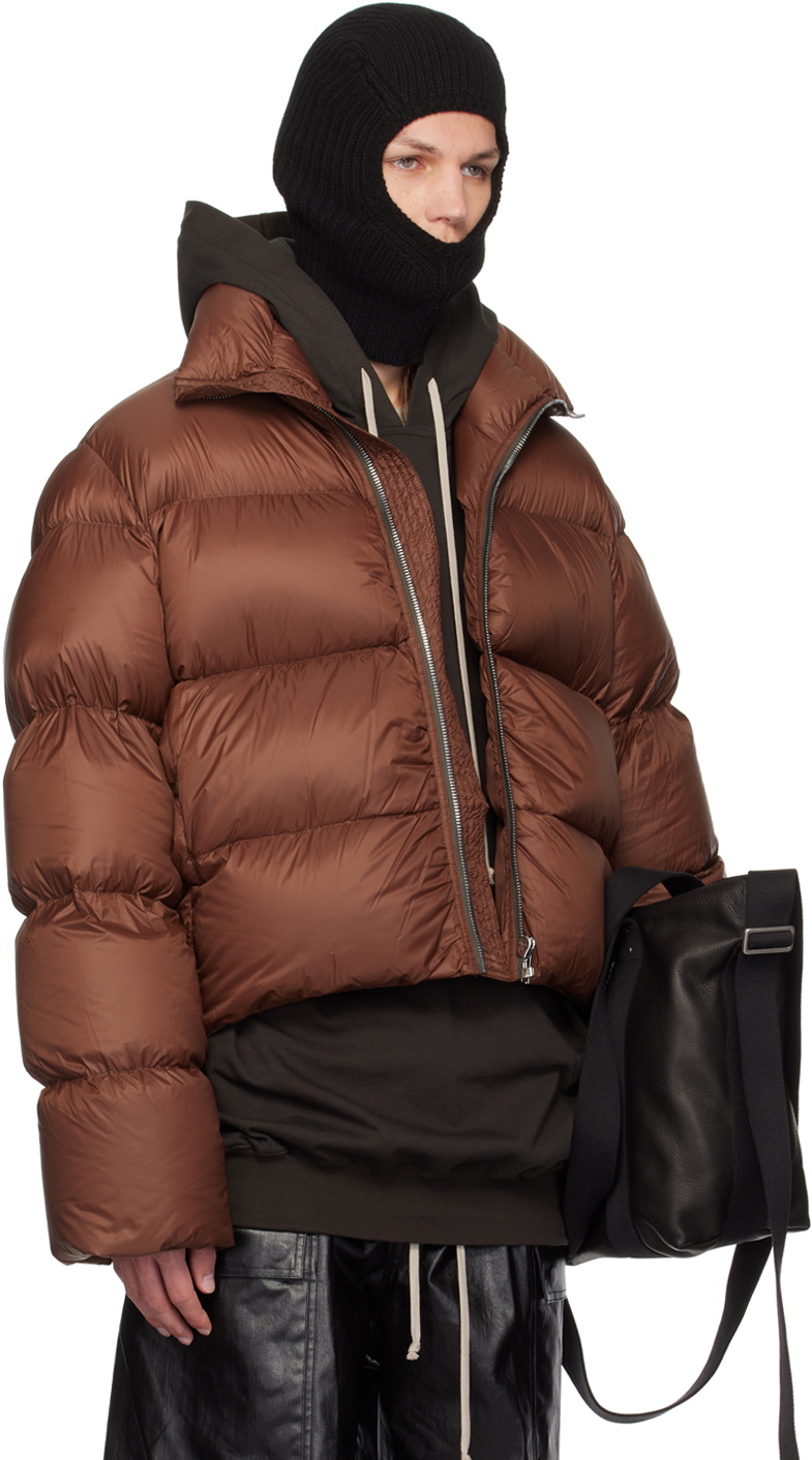 ジャケット・アウター rick owens down jacket brown Rick Owens Brown Turtle Down Jacket Rick Owens