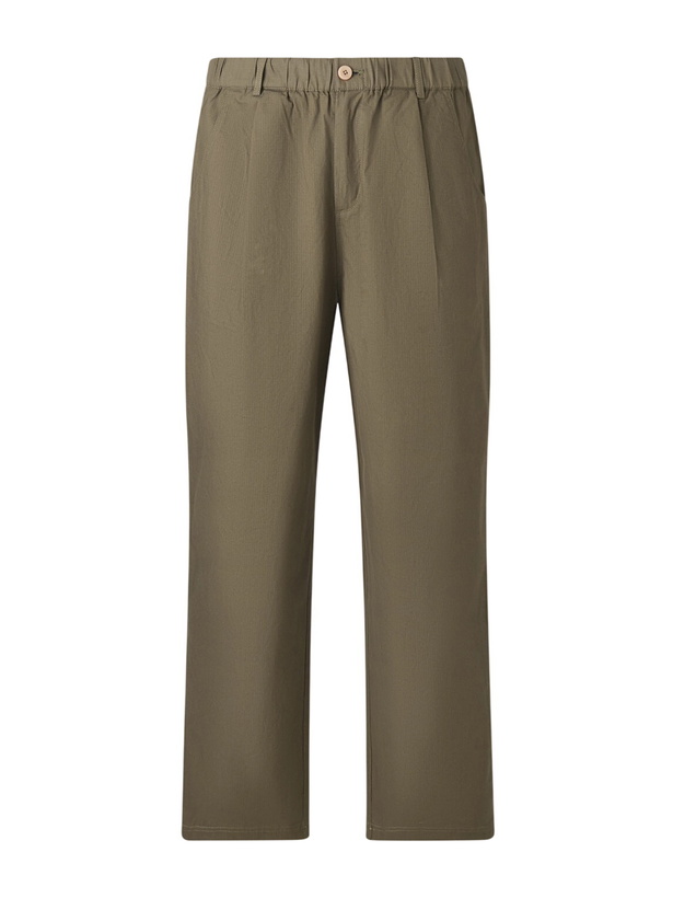 Photo: Folk - Straight-Leg Cotton-Blend Ripstop Trousers - Green