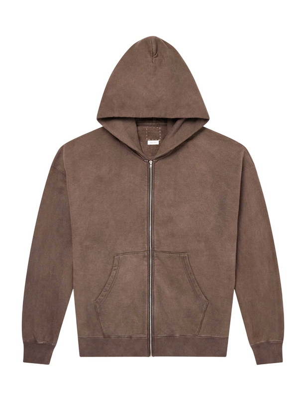 Photo: Visvim - Jumbo Cotton-Jersey Zip-Up Hoodie - Brown