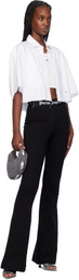 Palm Angels Black Logo Tape Flare Sweatpants