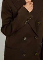 Stella Mccartney Double-breasted Twill Coat Purple Dark