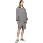 Rick Owens Gray Tower Heizer Cargo Shorts