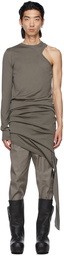 Rick Owens Taupe Wool Banana Top