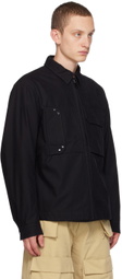 Ten c Black Mid Layer Jacket