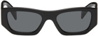 Prada Eyewear Black Logo Sunglasses