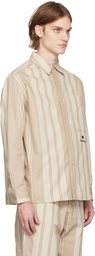 Tommy Jeans Beige Serif Stripe Shirt