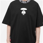 Men's AAPE Reversible Dope Moon Face T-Shirt in Black
