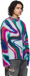 AGR Multicolor Hand-Spray Swirl Sweater
