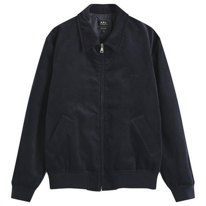 Photo: A.P.C. Men's Gilles Corduroy Jacket in Night Blue