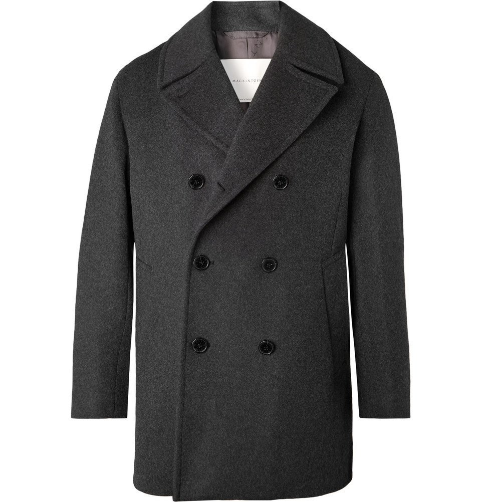 Mackintosh - Double-Breasted Wool and Cashmere-Blend Peacoat - Gray ...