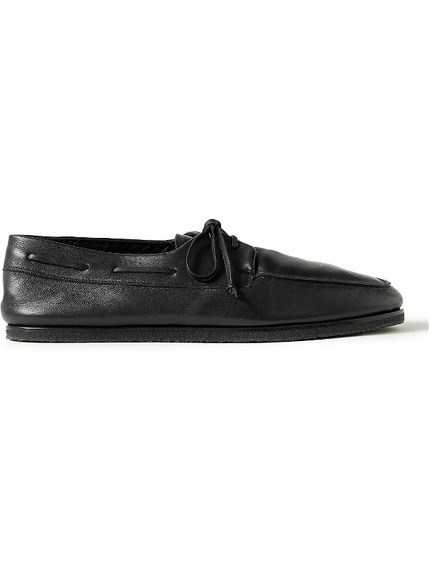 Photo: The Row - Sailor Leather Loafers - Black