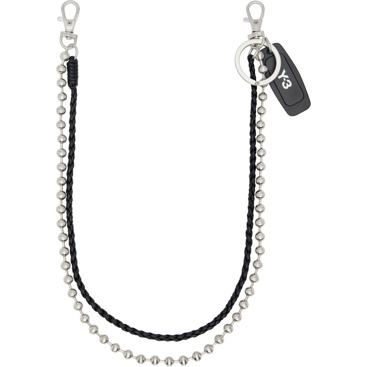 Photo: Y-3 Braided Leather & Ball Chain Keychain