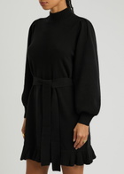 Paige Julita Belted Wool-blend Dress Black