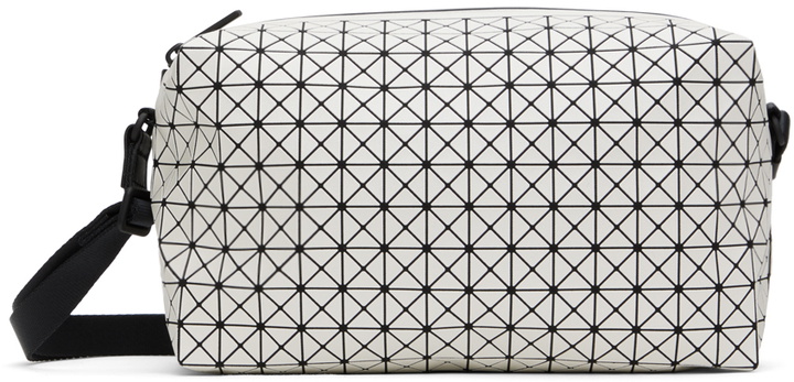 Photo: BAO BAO ISSEY MIYAKE White Saddle Metallic Bag