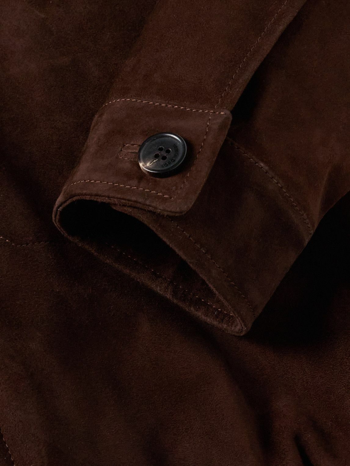Loro Piana - Kane Rain System® Suede Bomber Jacket - Brown